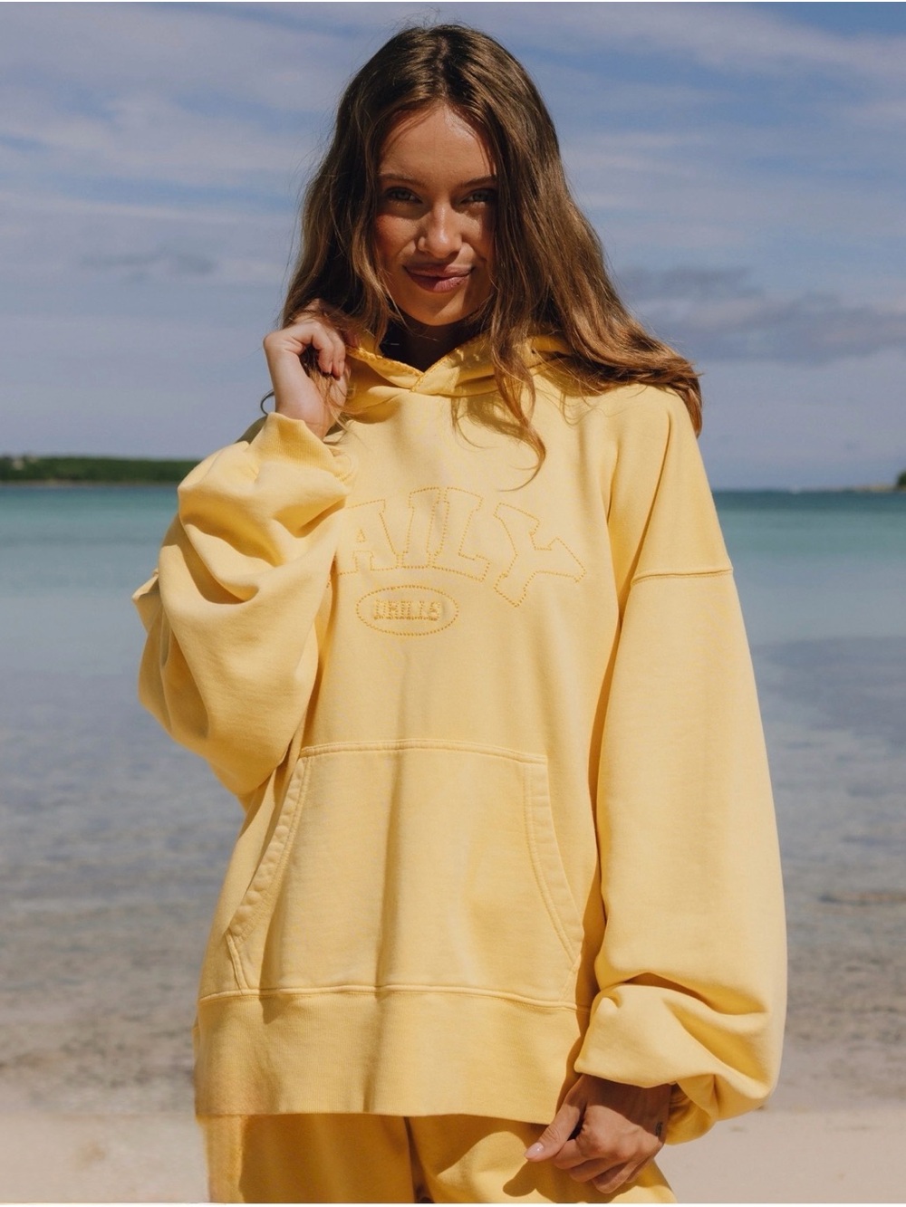 Daily Drills Oversized Hoodie in Sunny